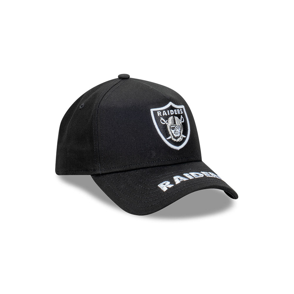 9FORTY A-Frame Las Vegas Raiders Team Visor Hit Black Snapback