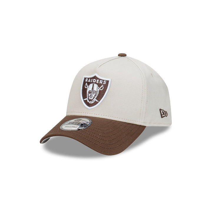 9FORTY A-Frame Las Vegas Raiders 2-Tone Vintage Stone Walnut Snapback