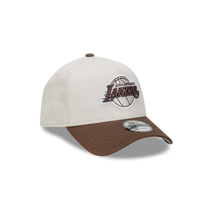 9FORTY A-Frame Los Angeles Lakers 2-Tone Vintage Stone Walnut Snapback