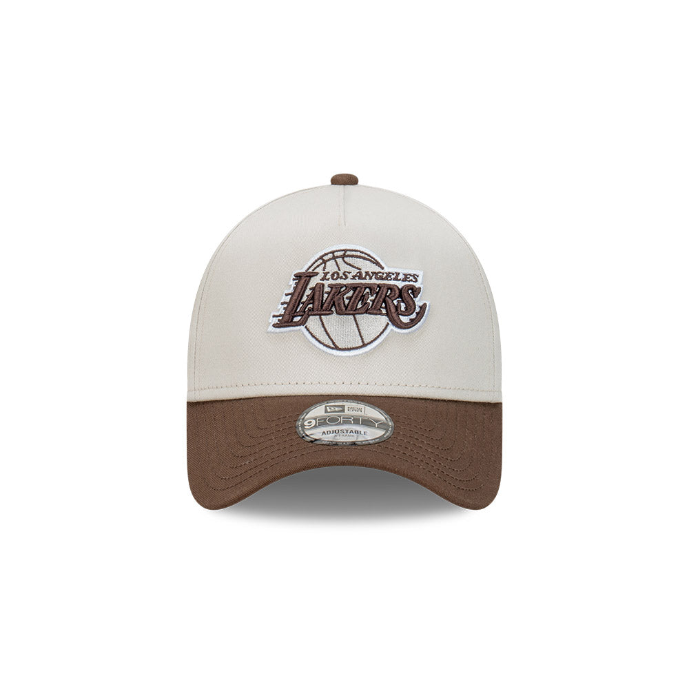 9FORTY A-Frame Los Angeles Lakers 2-Tone Vintage Stone Walnut Snapback