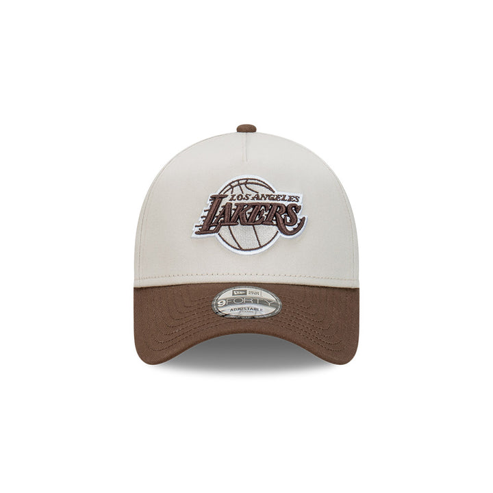 9FORTY A-Frame Los Angeles Lakers 2-Tone Vintage Stone Walnut Snapback