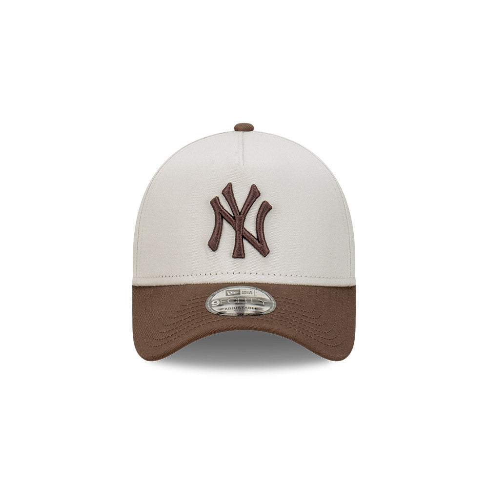9FORTY A-Frame New York Yankees 2-Tone Vintage Stone Walnut Snapback