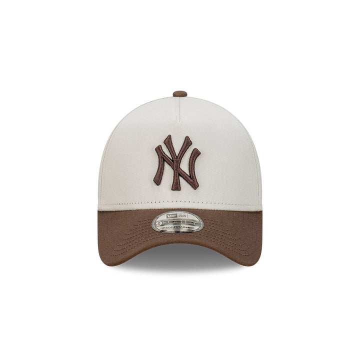 9FORTY A-Frame New York Yankees 2-Tone Vintage Stone Walnut Snapback