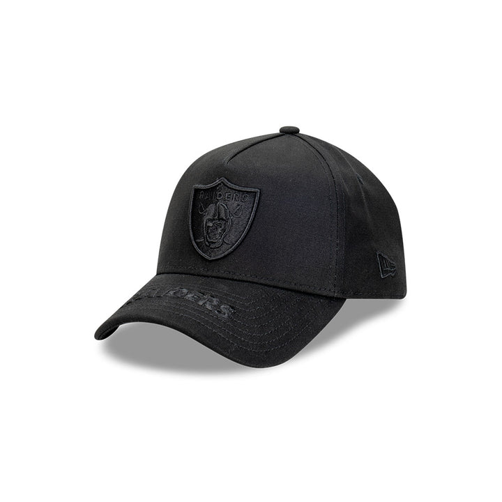 9FORTY A-Frame Las Vegas Raiders Tonal Visor Hit Black Snapback