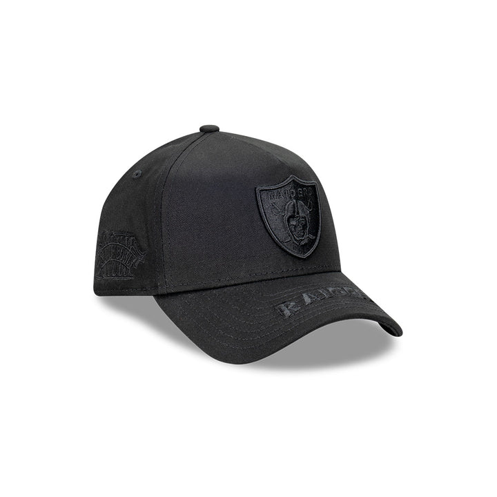 9FORTY A-Frame Las Vegas Raiders Tonal Visor Hit Black Snapback
