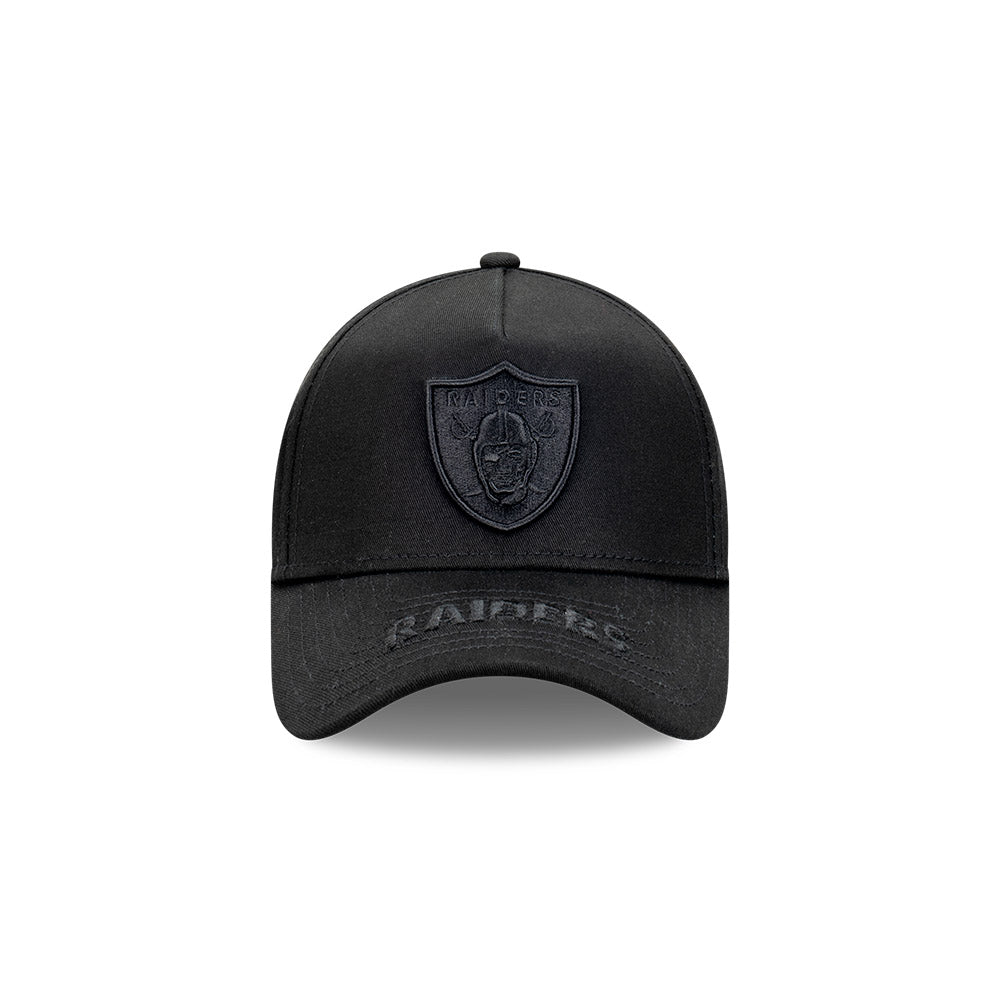 9FORTY A-Frame Las Vegas Raiders Tonal Visor Hit Black Snapback