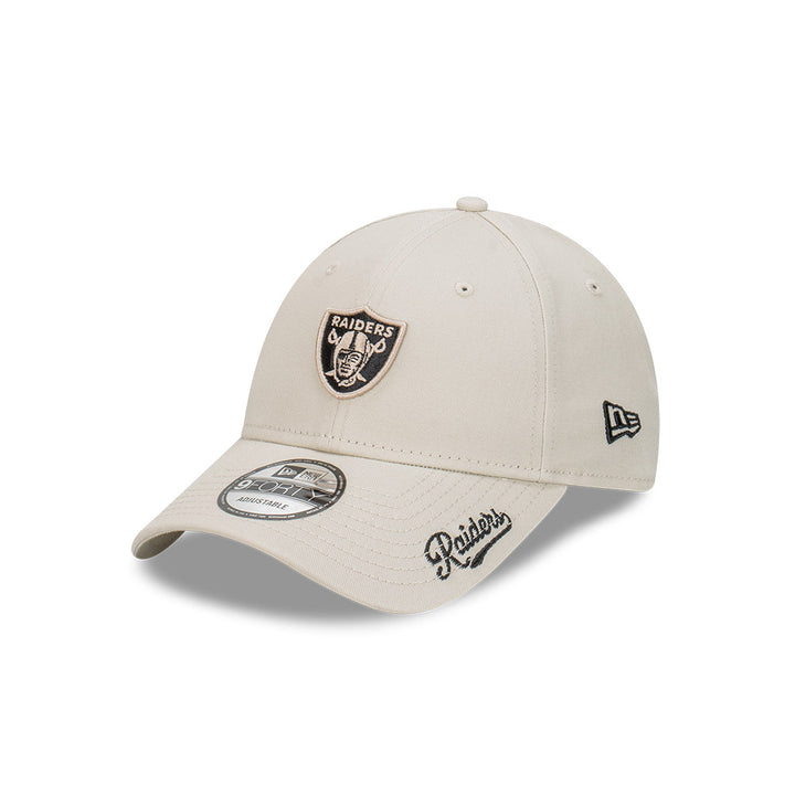 9FORTY Las Vegas Raiders Black Visor Script Stone Adjustable