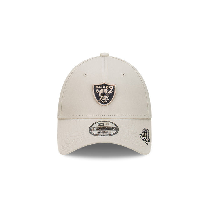 9FORTY Las Vegas Raiders Black Visor Script Stone Adjustable