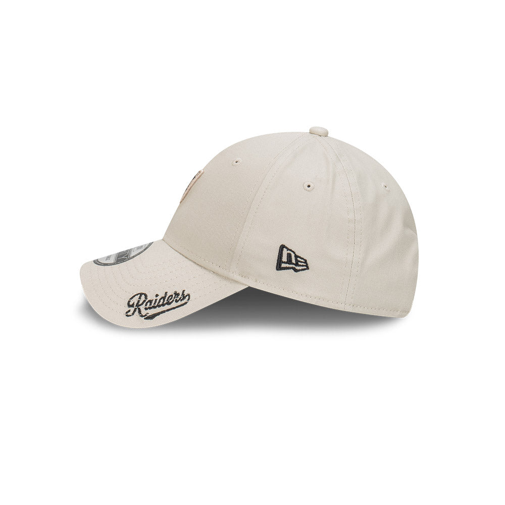 9FORTY Las Vegas Raiders Black Visor Script Stone Adjustable