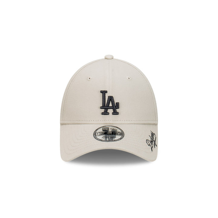 9FORTY Los Angeles Dodgers Black Visor Script Stone Adjustable