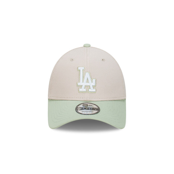 9FORTY Los Angeles Dodgers Dashmark 2-Tone Soft Grass Visor Stone Snapback
