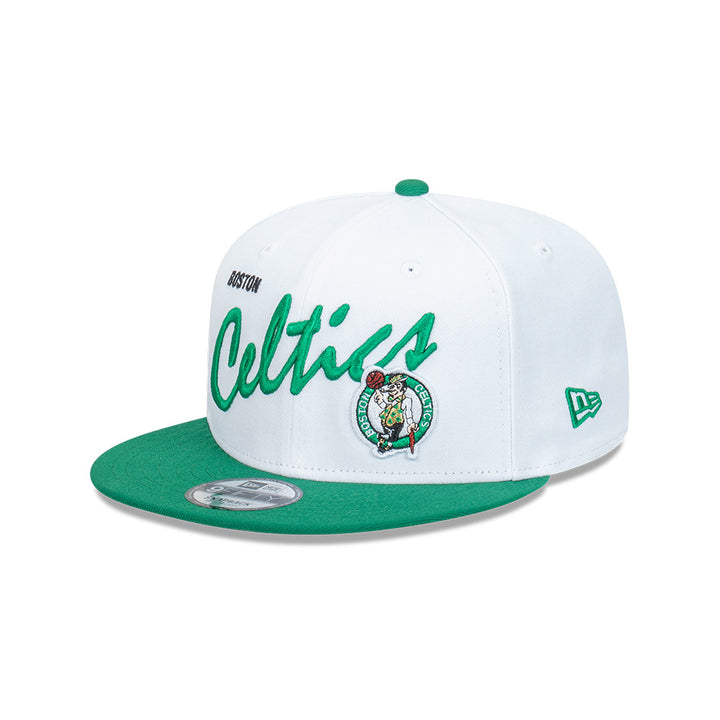 9FIFTY Boston Celtics NBA Vintage Script 2-Tone Optic White Snapback