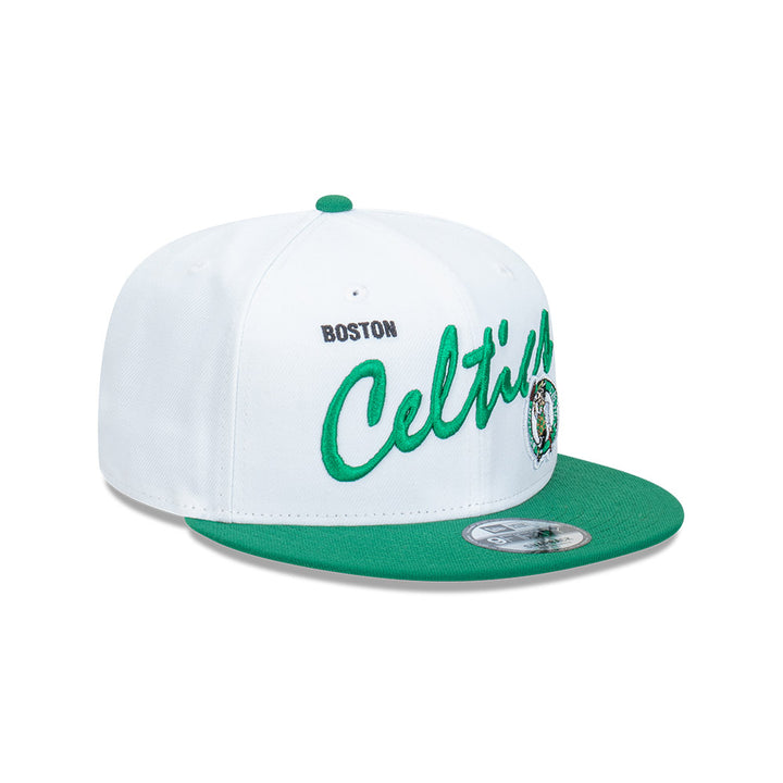 9FIFTY Boston Celtics NBA Vintage Script 2-Tone Optic White Snapback