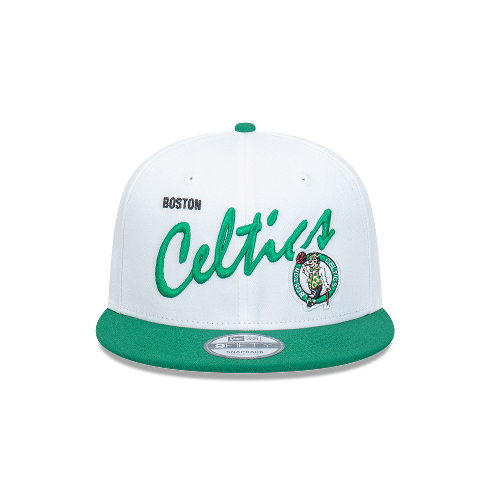 9FIFTY Boston Celtics NBA Vintage Script 2-Tone Optic White Snapback