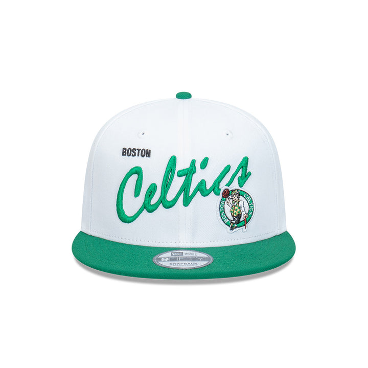 9FIFTY Boston Celtics NBA Vintage Script 2-Tone Optic White Snapback