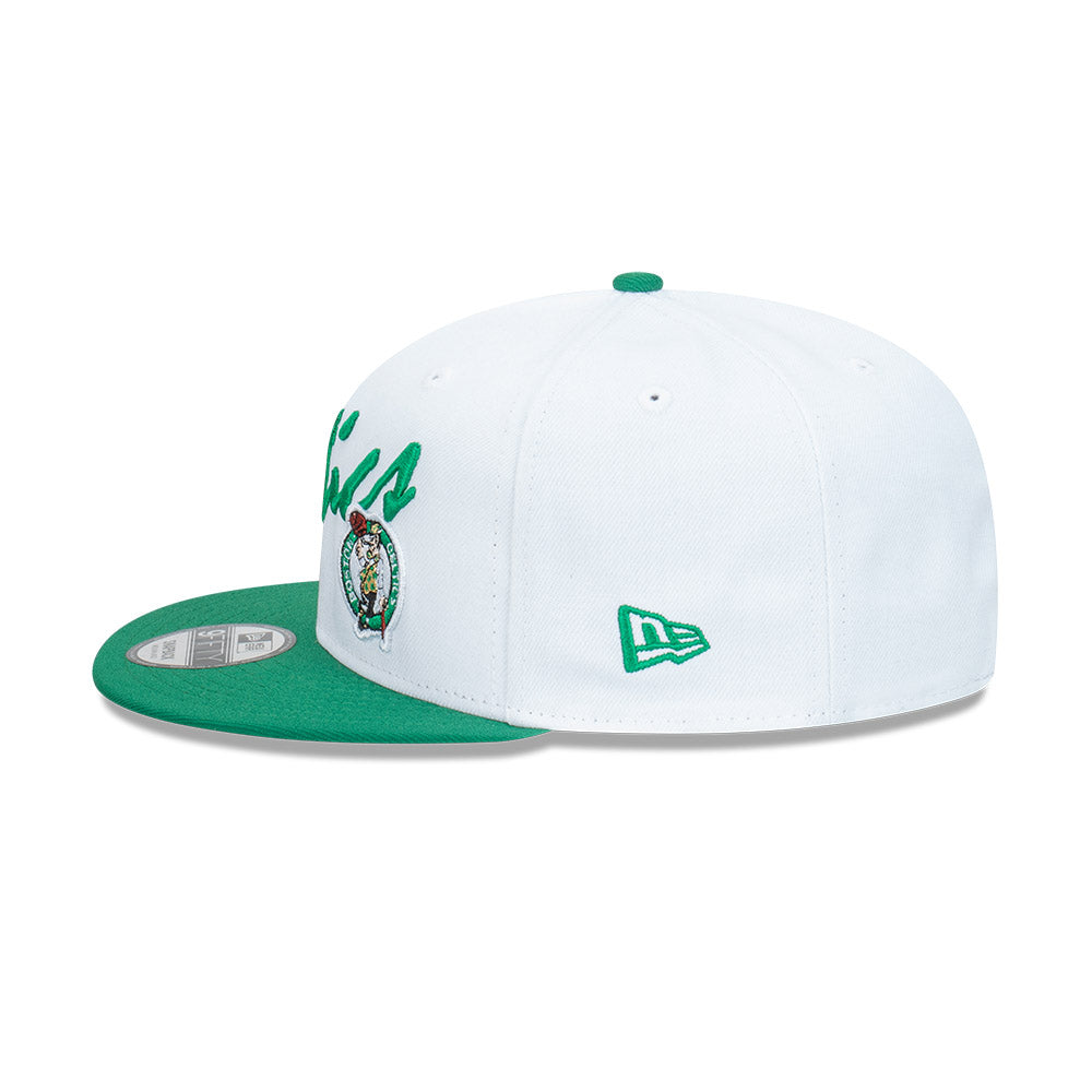 9FIFTY Boston Celtics NBA Vintage Script 2-Tone Optic White Snapback