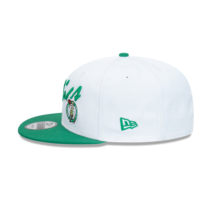 9FIFTY Boston Celtics NBA Vintage Script 2-Tone Optic White Snapback
