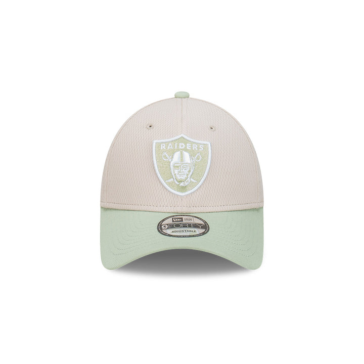 9FORTY Las Vegas Raiders Dashmark 2-Tone Soft Grass Visor Stone Snapback