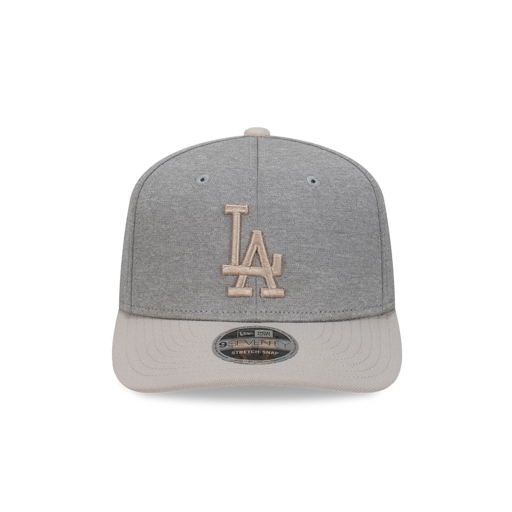 9SEVENTY Los Angeles Dodgers Shadow Tech 2-Tone Stone Visor Gray Snapback