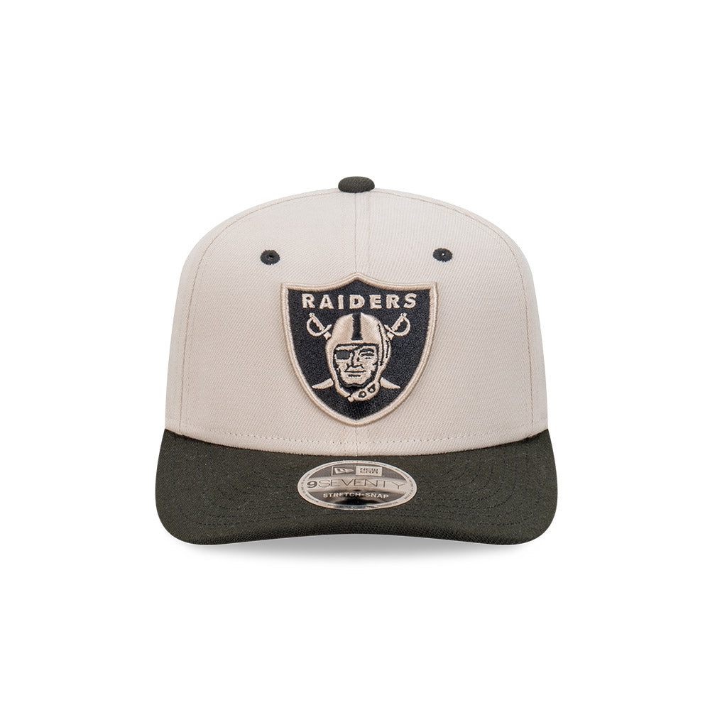 9SEVENTY Las Vegas Raiders Stone Black 2-Tone Stretch Snapback