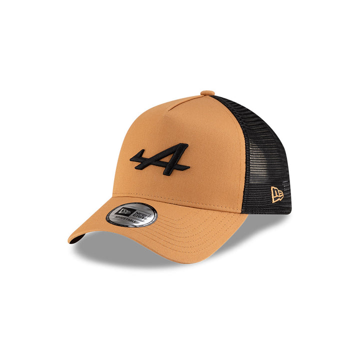 9FORTY E-Frame Trucker Alpine Formula 1 Team Racing Seasonal Dark Beige Snapback