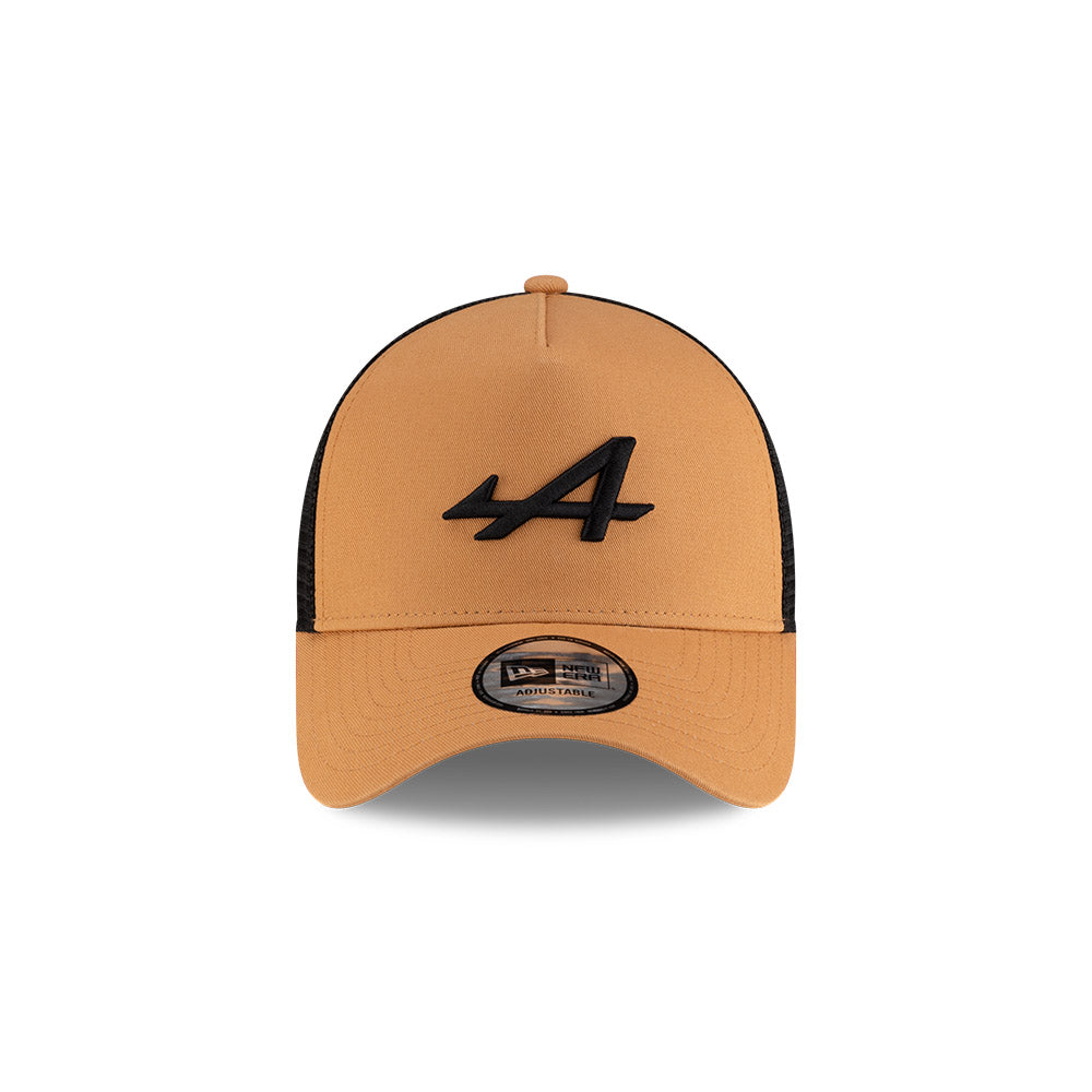 9FORTY E-Frame Trucker Alpine Formula 1 Team Racing Seasonal Dark Beige Snapback