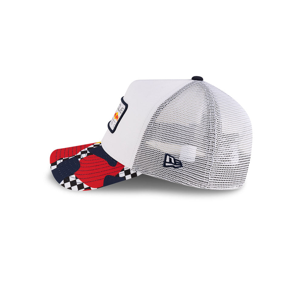 9FORTY E-Frame Trucker Red Bull Formula 1 Team Abstract White Snapback