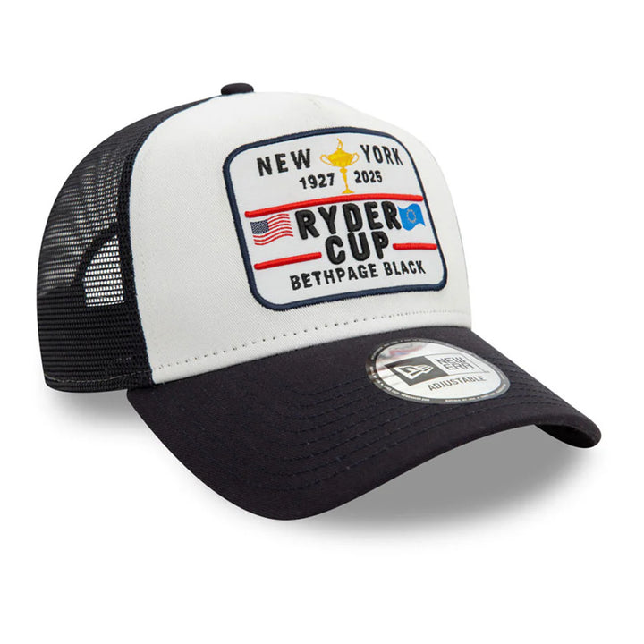 9FORTY E-Frame Trucker 2025 Ryder Cup Woven Patch White Snapback