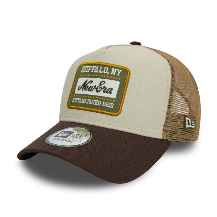 New Era 9FORTY E-Frame Trucker Patch Brown Snapback