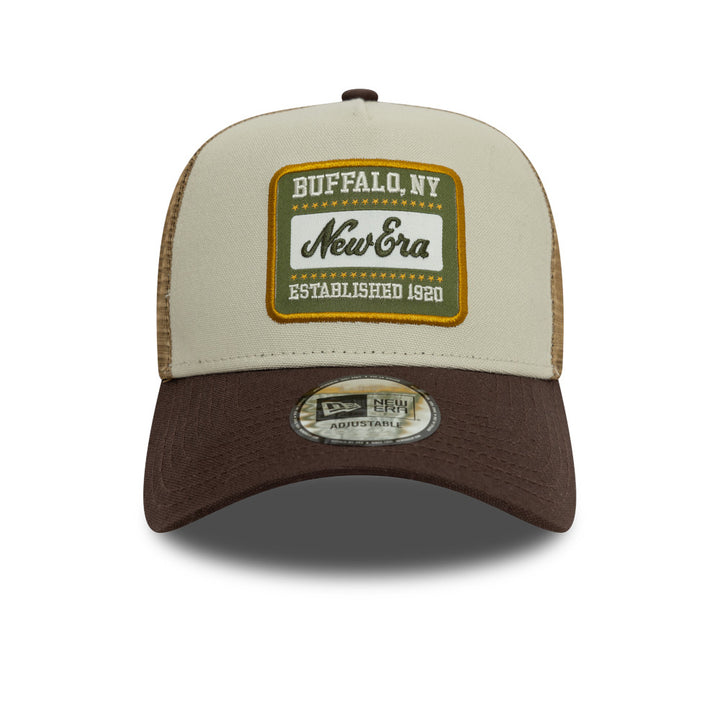 New Era 9FORTY E-Frame Trucker Patch Brown Snapback