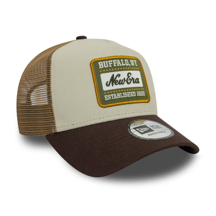 New Era 9FORTY E-Frame Trucker Patch Brown Snapback