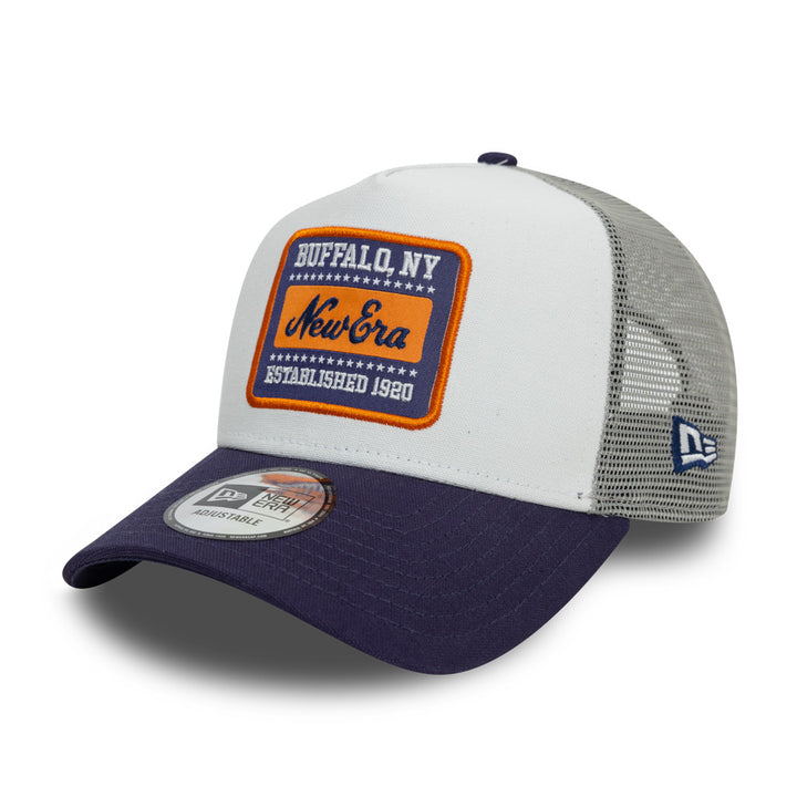 New Era 9FORTY E-Frame Trucker Patch White/Navy Snapback