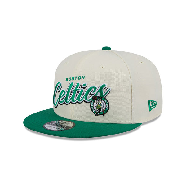 9FIFTY Boston Celtics Script NBA Chrome White Snapback