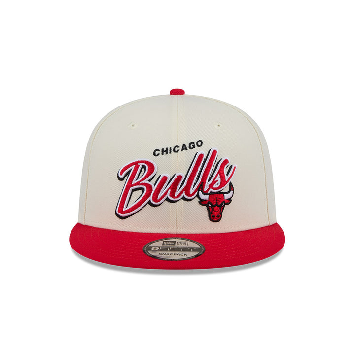 9FIFTY Chicago Bulls Script NBA Chrome White Snapback