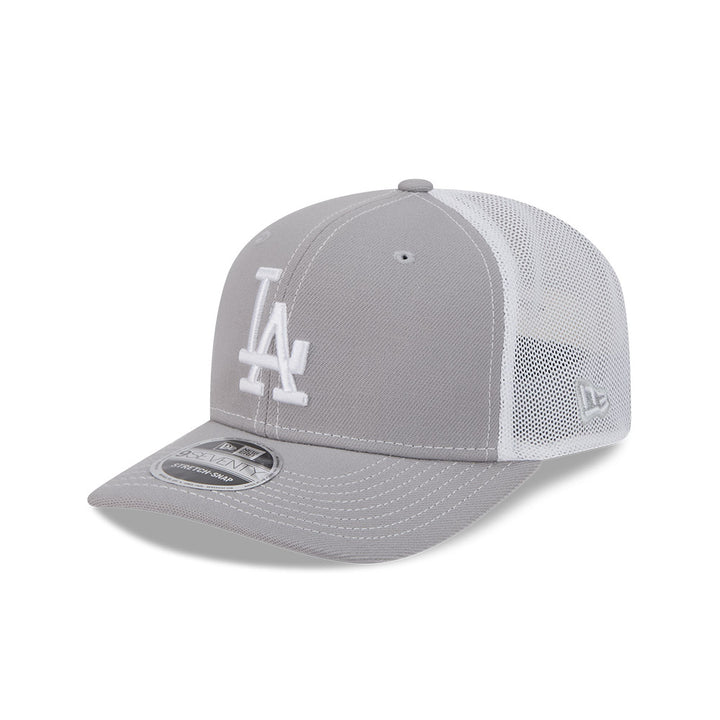 9SEVENTY Los Angeles Dodgers Grey Contrast Stretch Snapback