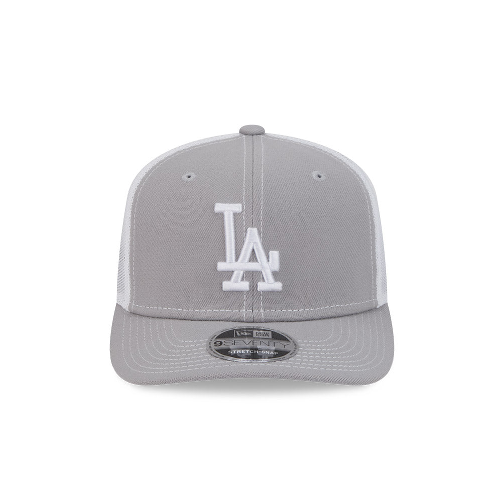 9SEVENTY Los Angeles Dodgers Grey Contrast Stretch Snapback