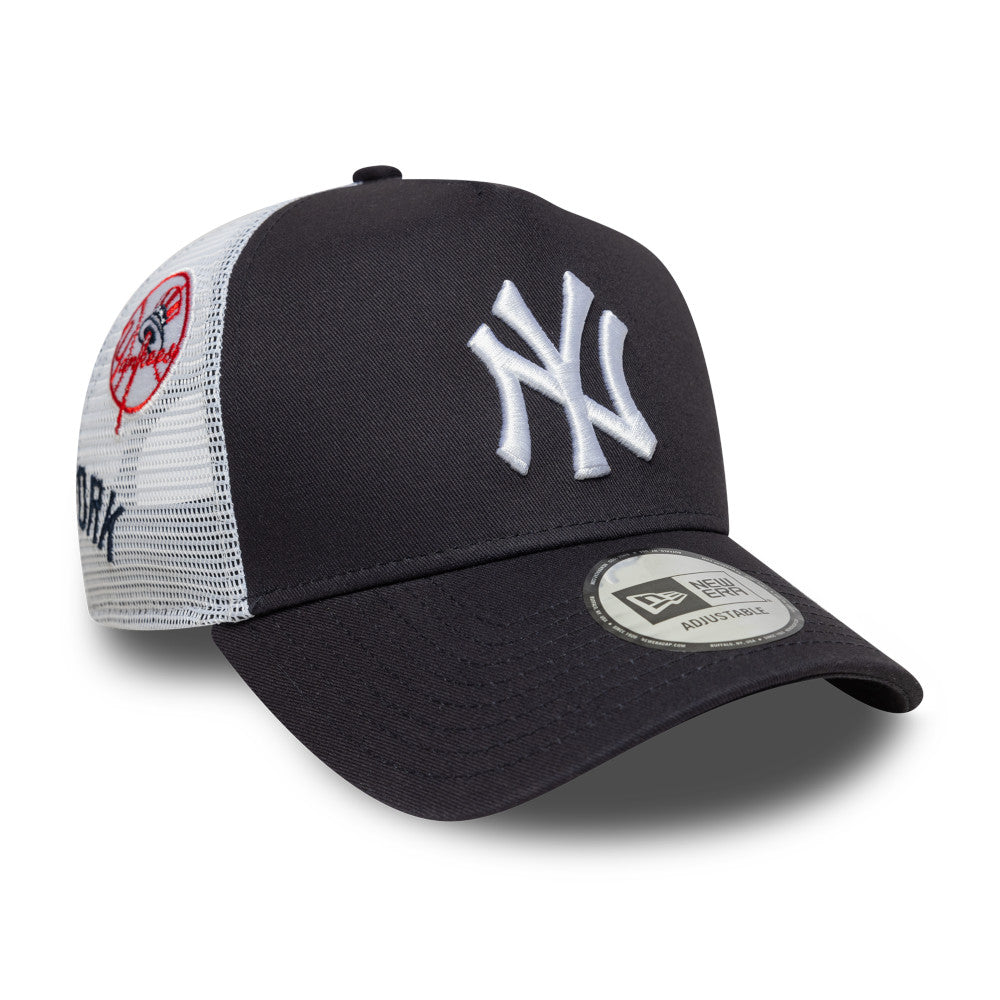 9FORTY E-Frame Trucker New York Yankees Multi Patch Navy Snapback