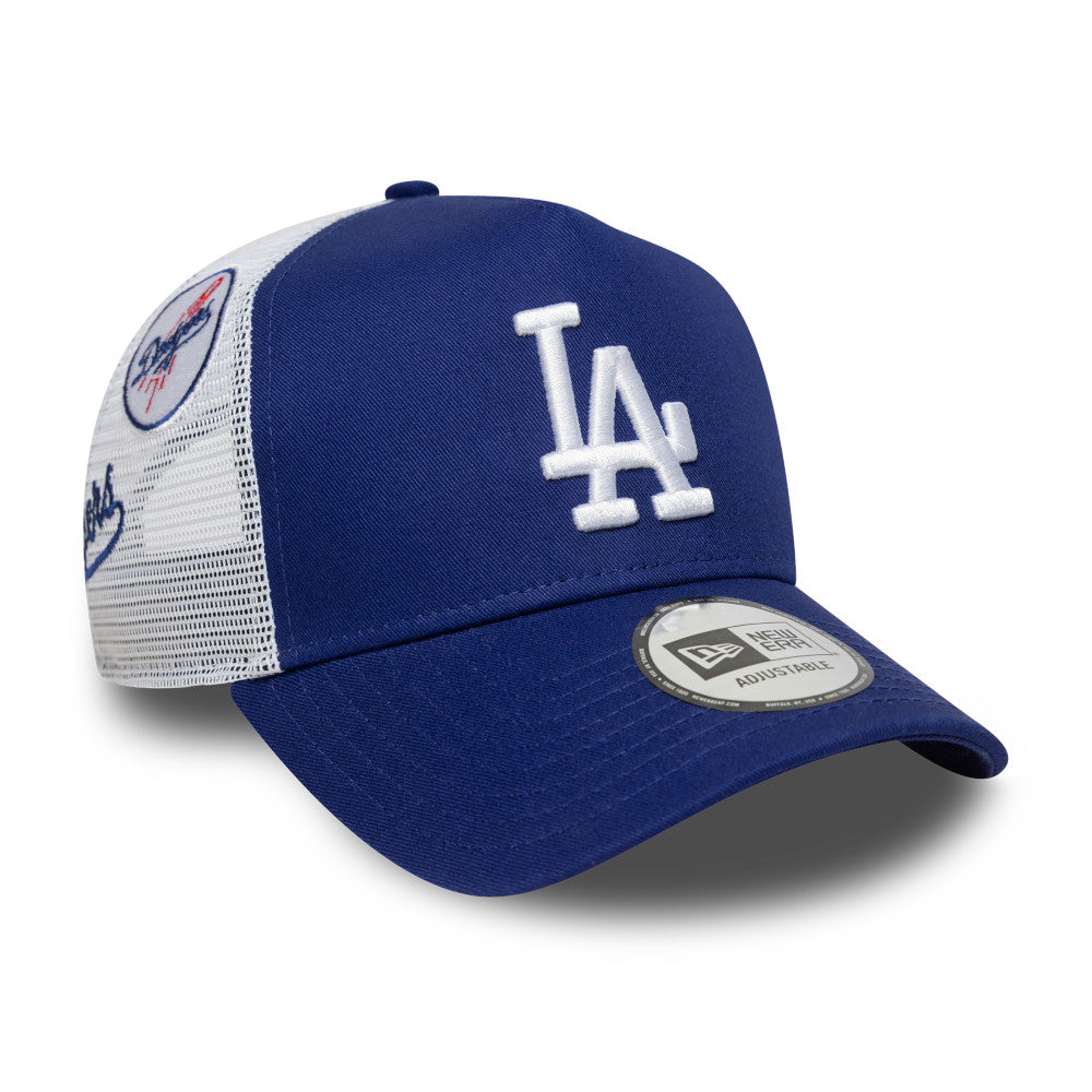 9FORTY E-Frame Trucker Los Angeles Dodgers Multi Patch Dark Royal Snapback