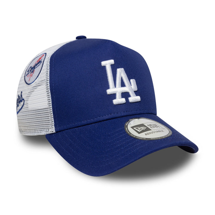 9FORTY E-Frame Trucker Los Angeles Dodgers Multi Patch Dark Royal Snapback