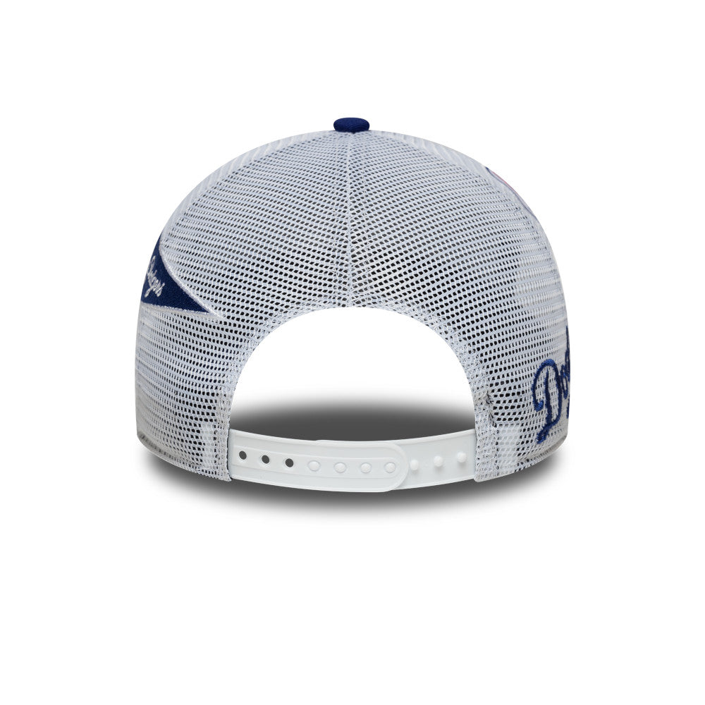 9FORTY E-Frame Trucker Los Angeles Dodgers Multi Patch Dark Royal Snapback
