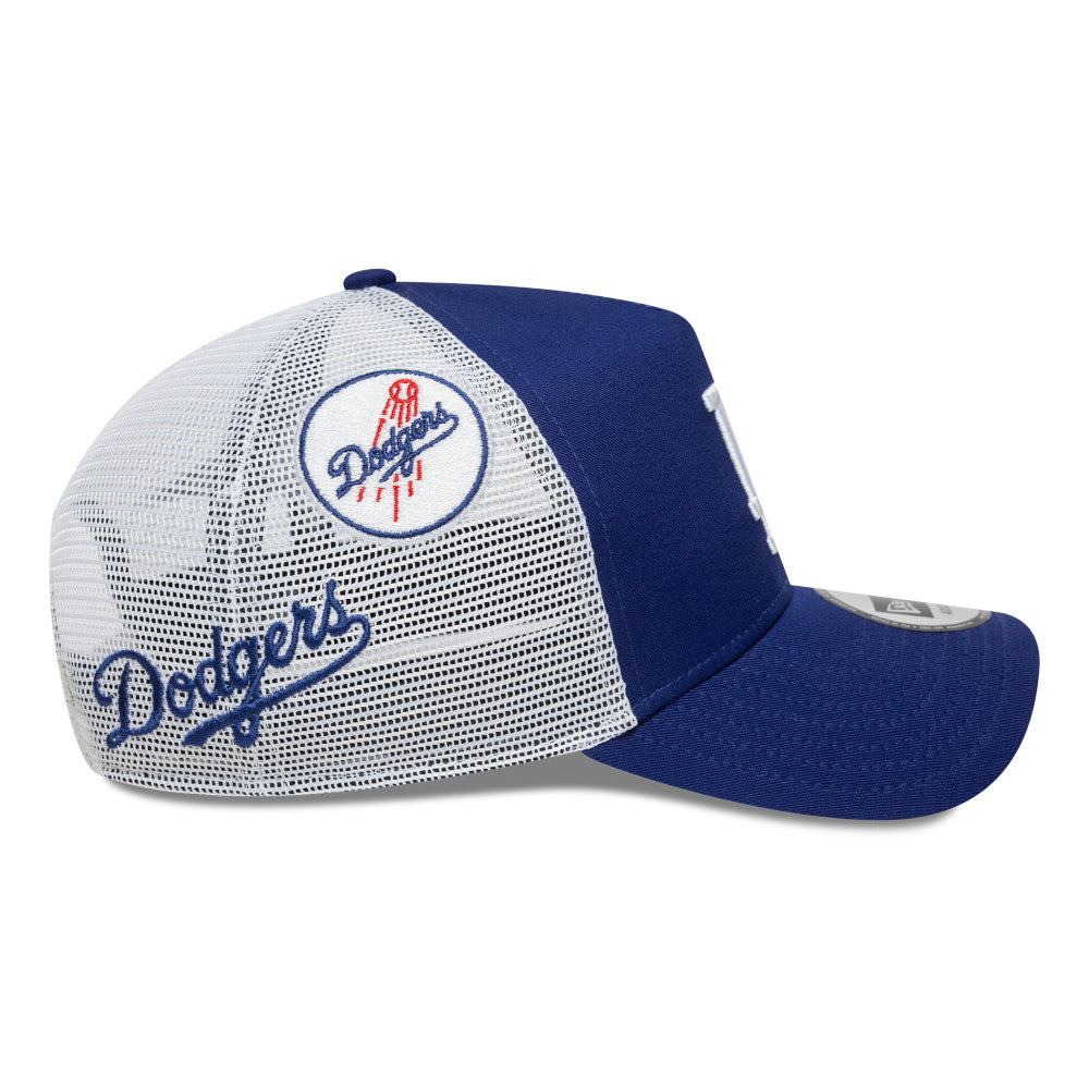 9FORTY E-Frame Trucker Los Angeles Dodgers Multi Patch Dark Royal Snapback