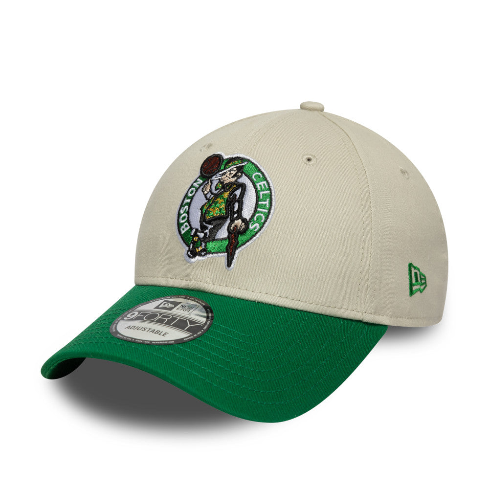 9FORTY Boston Celtics Contrast Patch 2-Tone Kelly Green Visor Stone Adjustable