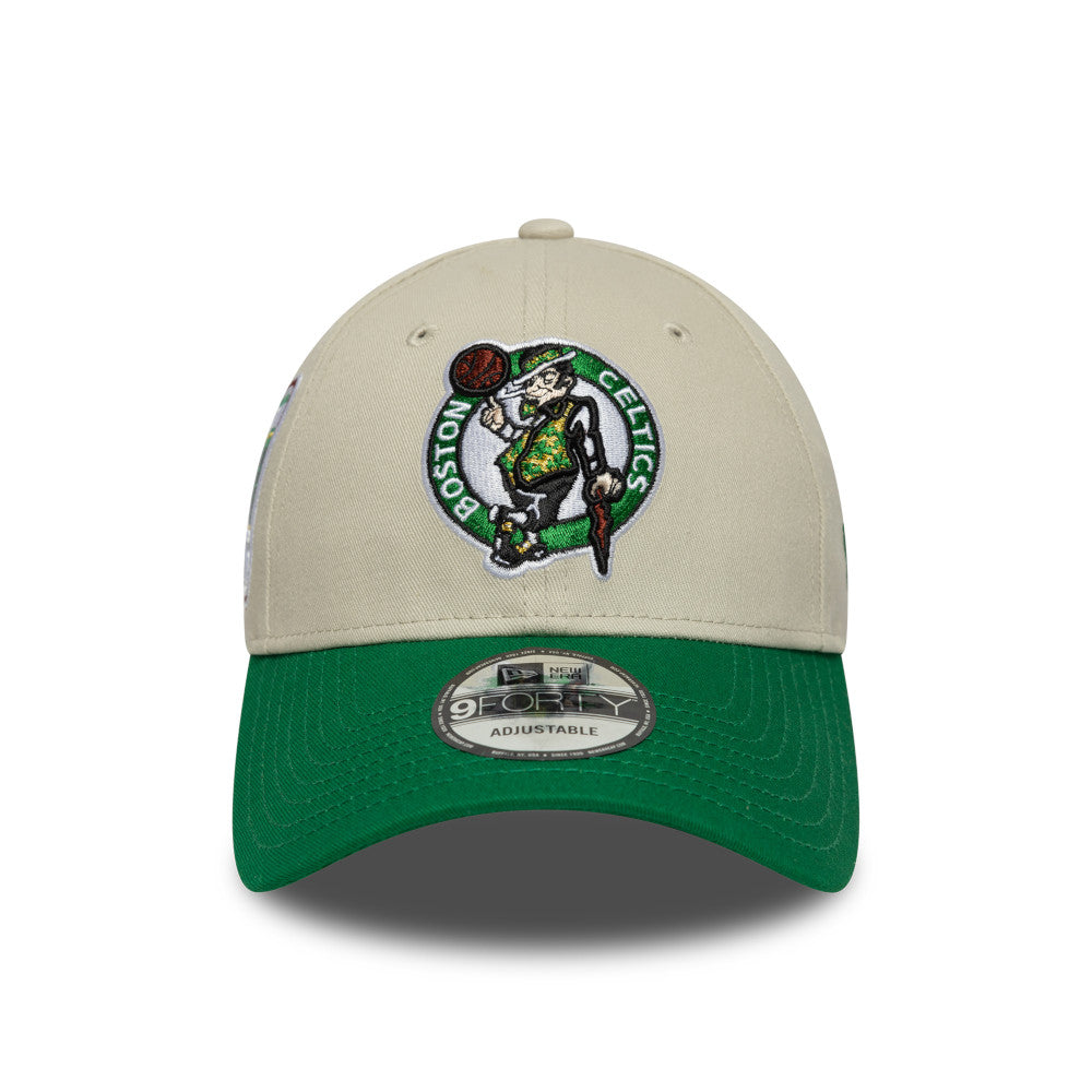 9FORTY Boston Celtics Contrast Patch 2-Tone Kelly Green Visor Stone Adjustable