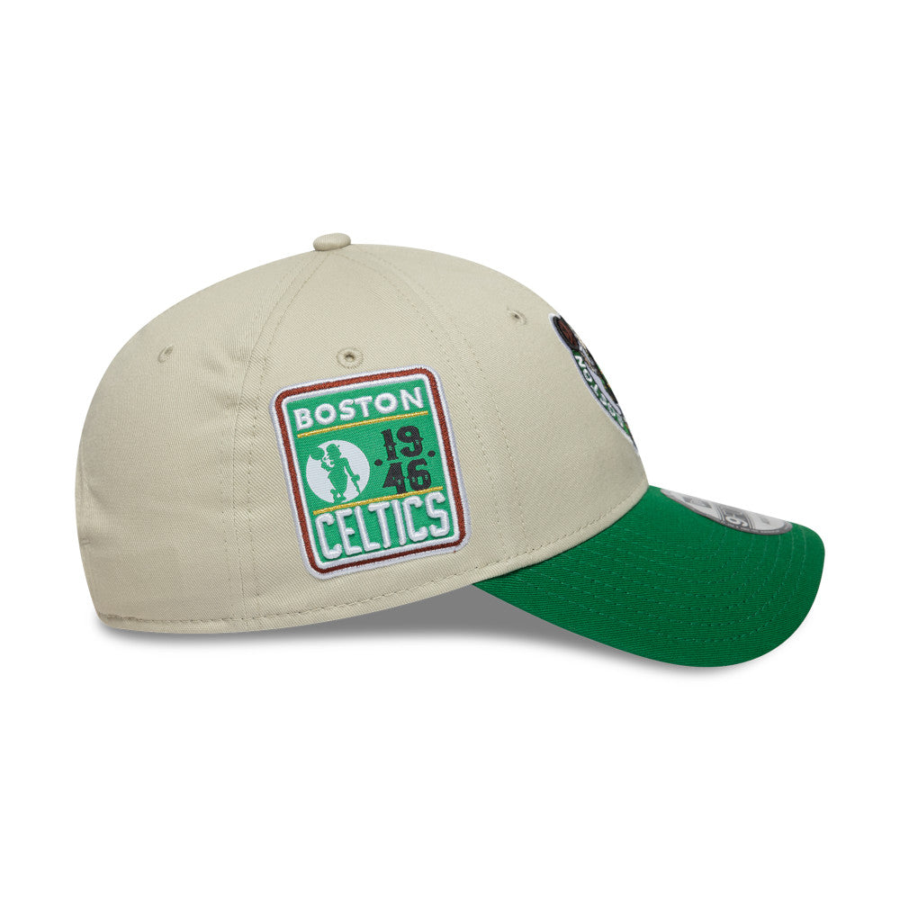 9FORTY Boston Celtics Contrast Patch 2-Tone Kelly Green Visor Stone Adjustable