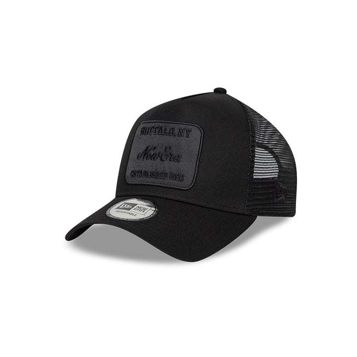 9FORTY E-Frame Tonal Patch Trucker Black Snapback