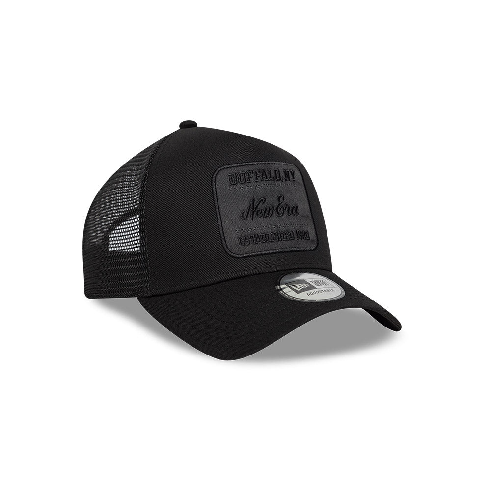 9FORTY E-Frame Tonal Patch Trucker Black Snapback