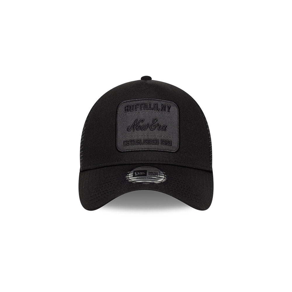 9FORTY E-Frame Tonal Patch Trucker Black Snapback