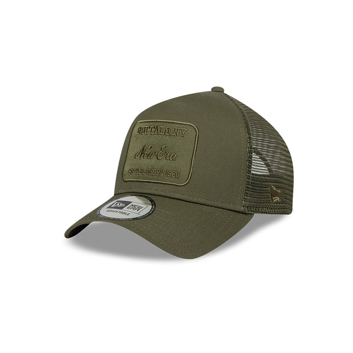 9FORTY E-Frame Tonal Patch Trucker New Olive Snapback