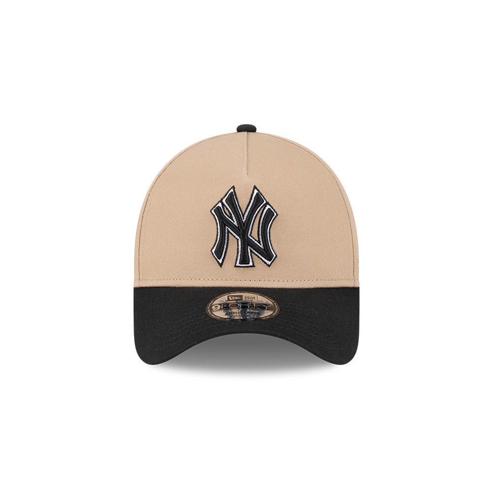 9FORTY A-Frame New York Yankees 2-Tone Black Visor Camel Sanpback