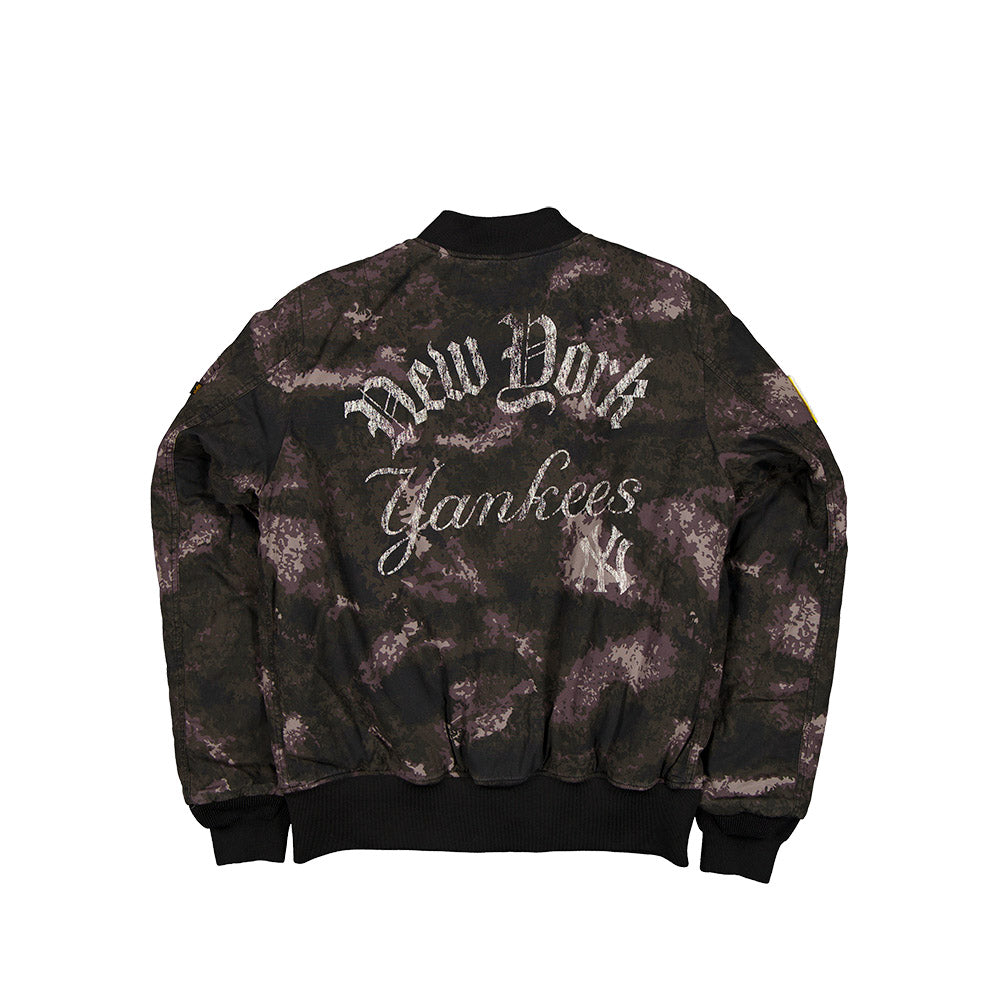New York Yankees MLB x Alpha Industries Black Reversible Bomber Jacket
